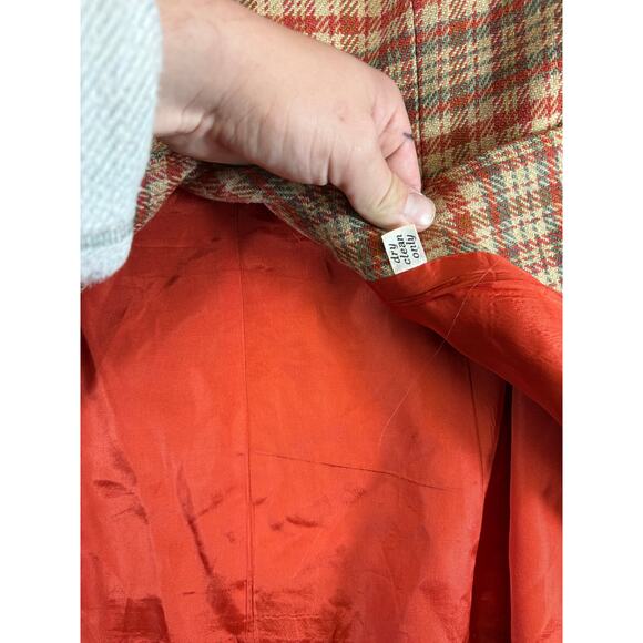 VINTAGE 70s Pendleton Coat Jacket Womens 20 Plaid Tweed Virgin Wool USA Retro - Picture 12 of 12